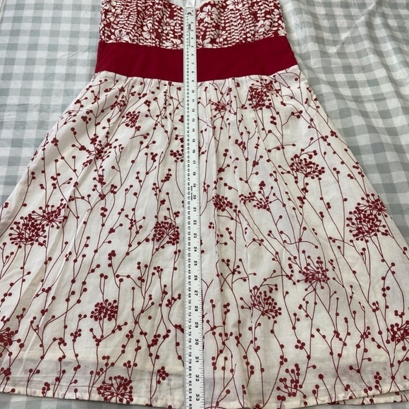Point Zero dress pure cotton floral white red empire waist floral lightweight - Picture 12 of 16